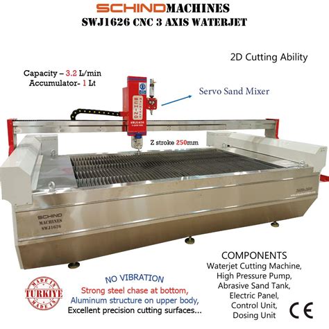 3 axis cnc abrasive water jet cutting machine|finepart waterjet cutter.